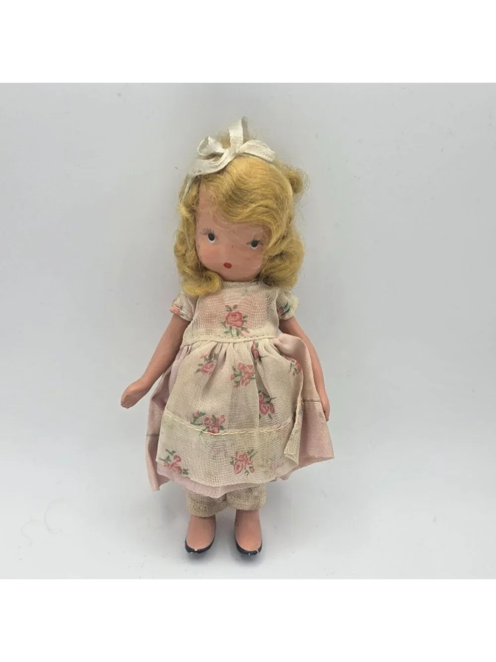 Antique Nancy Ann Story Book Doll Bisque Pudgy Blonde